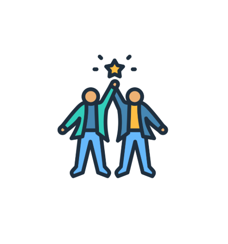 graphic of two people holding hands